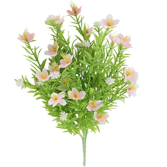2Pcs Realistic Artificial Flowers Cemetery Bouquet Plastic Memorial Flowers for Hanging Window Box Home Table Centerpieces Decor, 13X2In (Green5)
