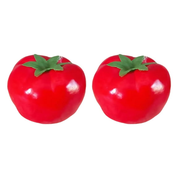 2Pcs Realistic Artificial Tomatoes Display Accessory Perfect for Home Kitchens Decors and Festival Parties Decorations