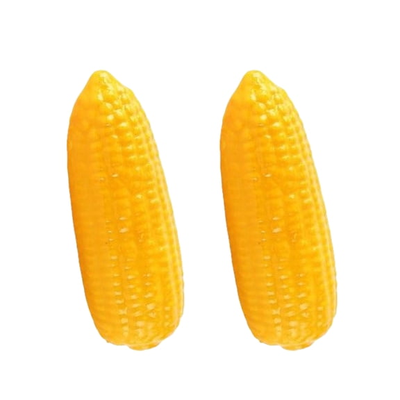 2Pcs Realistic Corn Cobs Simulation Corn Artificial Corn Vegetable for Kitchen Shop Display Thanksgiving Decoration