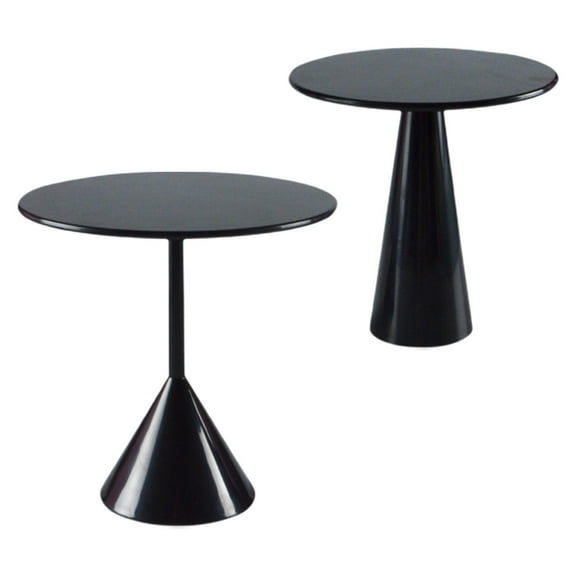 2Pcs Realistic Dollhouse Miniature Table for 1:6 Soldier DIY Scene Accessory Black