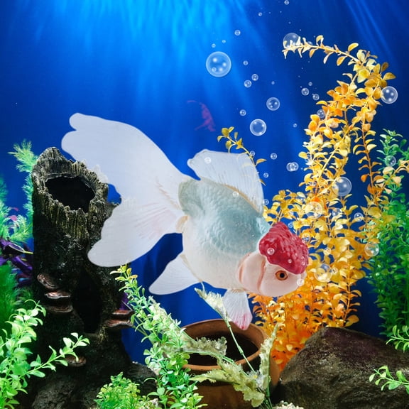 2Pcs Realistic Floating Fake Goldfish,PVC Low Maintenance,Lifelike Aquarium Display and Pond Decorations