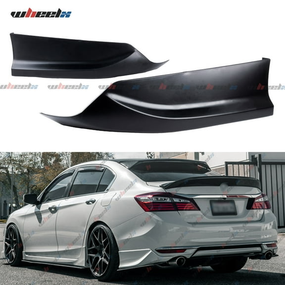 2Pcs Rear Bumper Lip Splitter Compatible with 2016-2017 Honda Accord, HFP Style Fit for 4 Door Sedan, Auto Protection Body Part Kit (Matte Black)