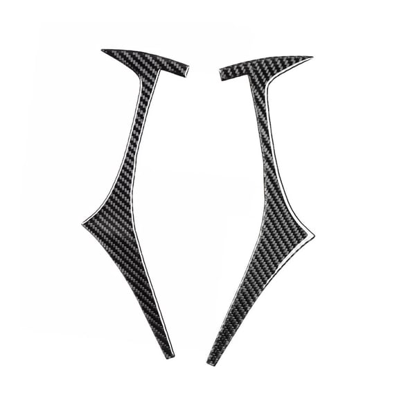 2Pcs Rear Fog Light Lamp Cover Trim Carbon Fiber Style For Tesla Model Y 3 2017-2022