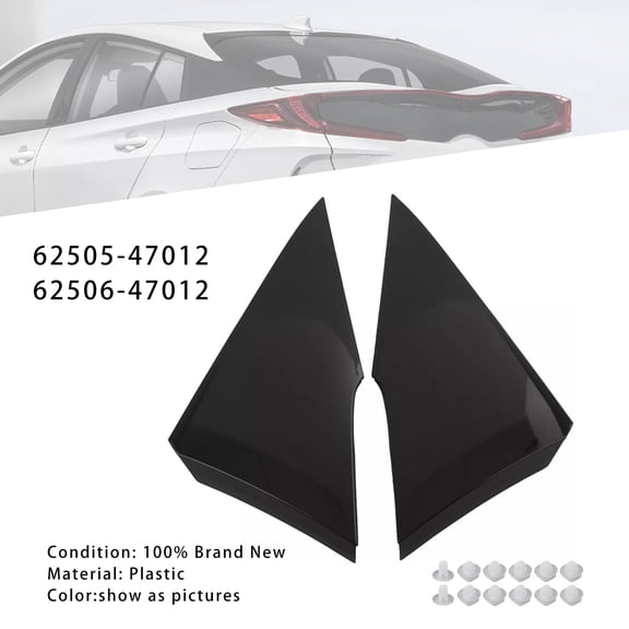 2Pcs Rear Quarter Moldings 62505-47012 62506-47012 For Toyota Prius 2016-2022
