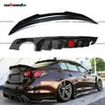 2Pcs Rear Trunk Spoiler & Rear Bumper Diffuser with LED Brake Light ...
