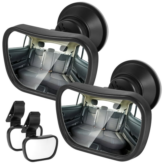 2Pcs Rear View Mirror Universal Baby Rear View Mirror Angle Adjustable Baby Car Rear View Mirror Wide View Rear Facing Car Seat Mirrors Clear Baby Car Rearview Mirror with Suction Cup for Car SUV