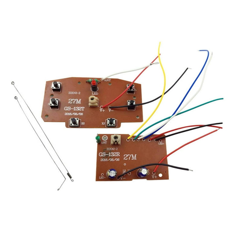 2Pcs Receiver Board Remote Control Spare Parts 6CH 27MHz Circuit PCB for RC Car Model Trucks Vehicles Parts Modification Walmart
