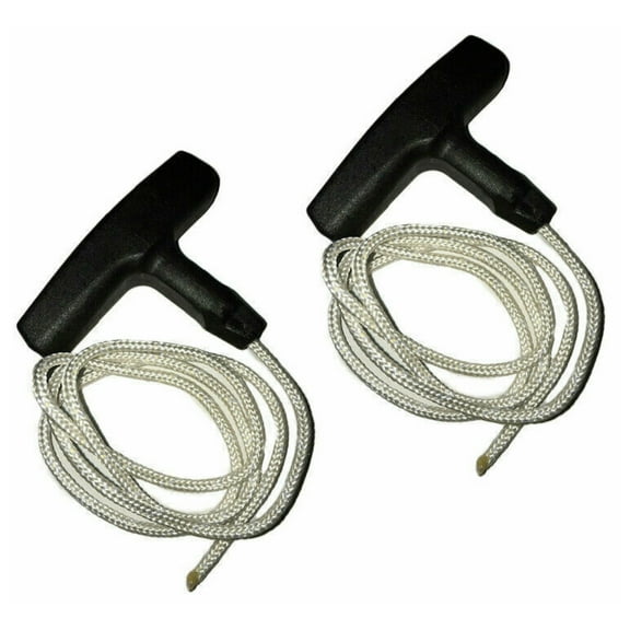 2Pcs Recoil Starter Rope Recoil Starter Handle Rope for Lawn Mower, String Trimmer, Chainsaw