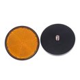 thumbnail image 1 of 2Pcs Rectangle Round Car Motorcycle Bike Caravan Lorry Screw On Safety Reflector, 1 of 8