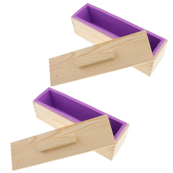 2Pcs Rectangle Silicone , 900g Bar Rectangle s for Soap Making, Loaf Muffin Baking Pans, Chocolate Cheesecake Making Trays