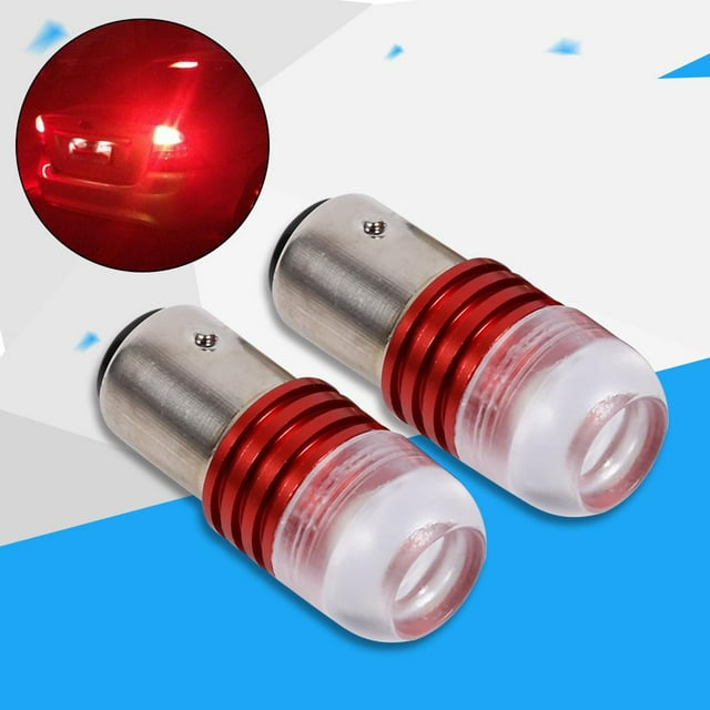 2Pcs Red 1157 2357 Strobe Flashing LED Projector Bulbs For Car Tail