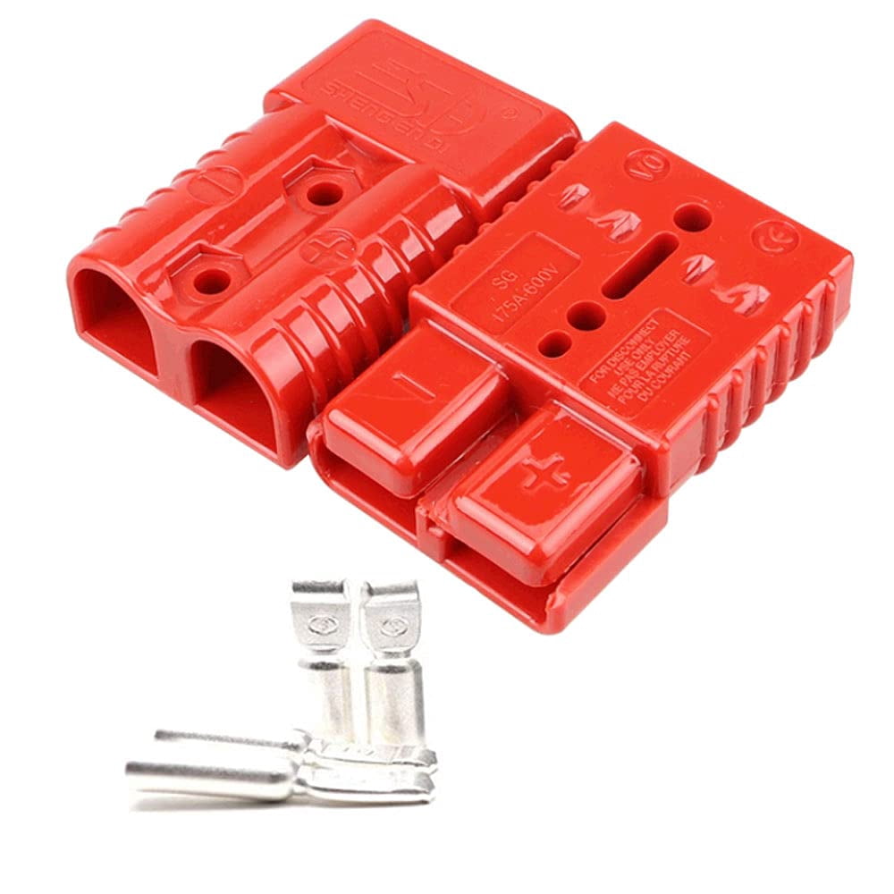 2PCS 175A 600V Power Connect Plug Battery Cable Quick Connect Disconnect Plug Battery Connector