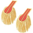 thumbnail image 1 of 2Pcs Red Cosplay Ringmaster Shoulder Tassel Shoulder Uniform Fringe Shoulder Golden Link Chain Epaulet Shoulder Brooch Pin Epaulettes Clothes Decor for Men and Women Cosplay Carnival, 1 of 6