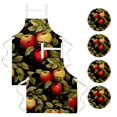 2Pcs Red Fruits Versatile Aprons Set Kitchen, Baking,Cooking
