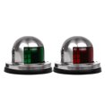 thumbnail image 1 of 2Pcs Red + Green Stainless Steel 12/24V Marine Boat Yacht LED Navigation Light, 1 of 7