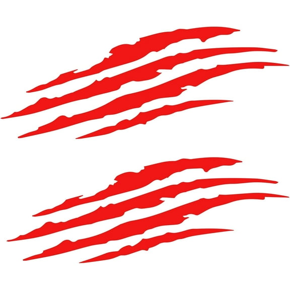 2Pcs Red Scar Scratch Around Headlight Bumper Stickers15.8x4.7Inch Funny Car Decals Stickers for Cars Pickup Trucks Van Cars Motorcycle Bumpers Computers Windows Luggage Cases Cabinets colorful