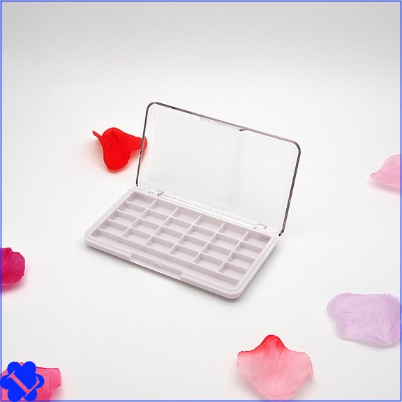 2Pcs Refillable Empty Lipstick Palette White Case with Clear Top for Makeup Organization