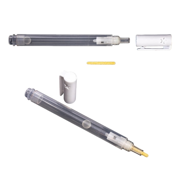 2Pcs Refillable Empty Paint Pen 3mm Fine Tip Empty Paint Marker For Painting on Paper Ceramic Metal Fabric