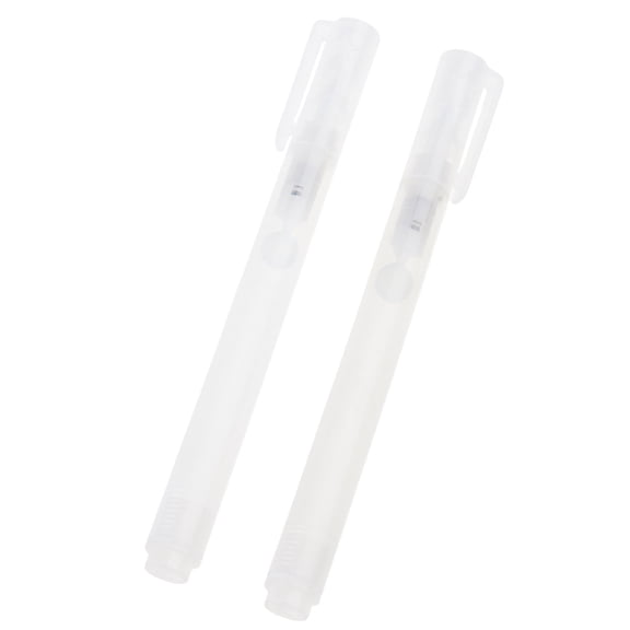 2Pcs Refillable Empty Paint Pen Acrylics Empty Marker Flat/Round Tip Empty Pen For Painting on Paper Ceramic Metal