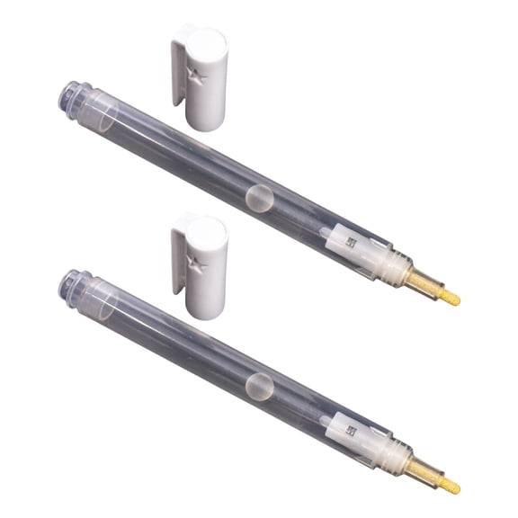 2Pcs Refillable Empty Paint Pen Clear Pen Rod Acrylics Empty Marker 3mm Fine Tip Empty Pen For Writing Drawing