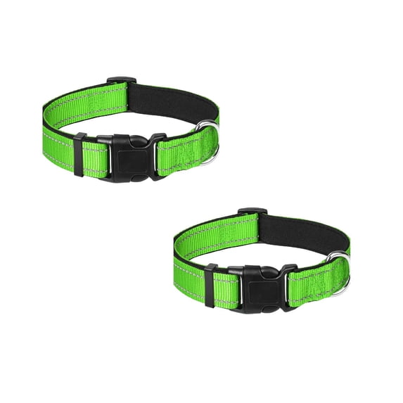 2Pcs Reflective Dog Collar Adjustable Soft Neoprene Padded Nylon Pet Collars with Buckle for Medium Dogs Pet Collars Happy 2026!