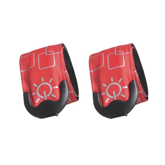 2Pcs Reflective LED Light Bracelets Rechargeable LED Slap Glowing Night Running Armband for Outdoor Sport Party