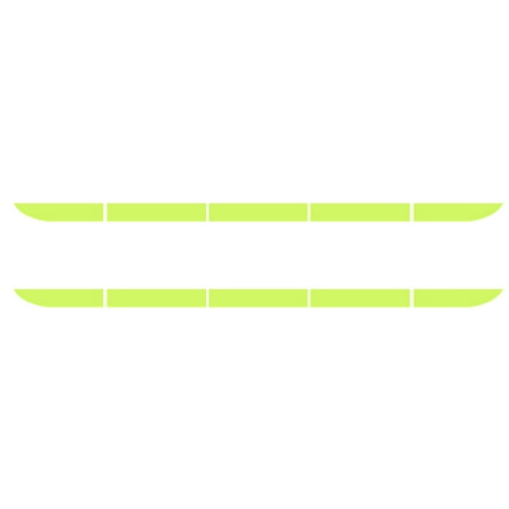 2Pcs Reflective Large Stripes Car Stickers Rear Trunk Fender Back Warning Molding Trim Stickers Waterproof Decorative Anti-Collision Warning Strips
