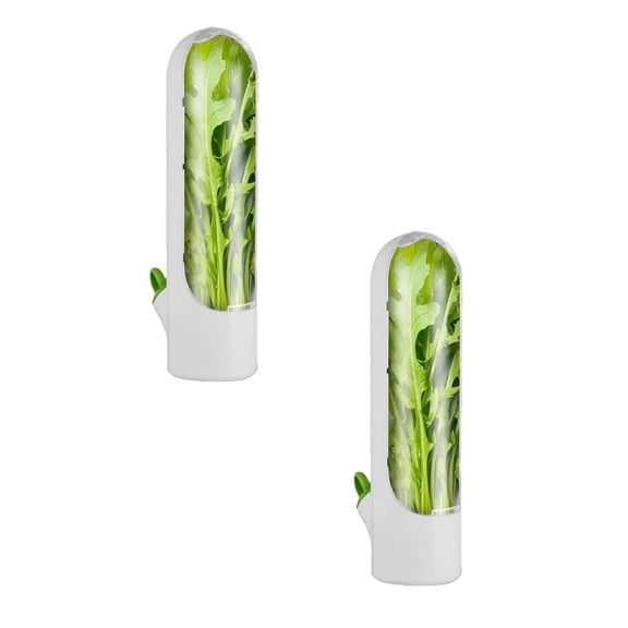 2Pcs For Refrigerator Fresh Pod Containers Fresh For Refrigerator Storage For Cilantro Parsley Asparagus Keeps Vegetables Fresh Closure Bags Lids Boxes
