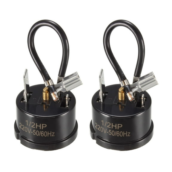 2Pcs Refrigerator Thermal Overload Protector 1/2HP 375W Compressor Replacement Part
