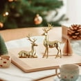 thumbnail image 1 of 2Pcs Reindeer Figurines Resin, Nordic Elk Deer Statues for Xmas Tabletop Decor, Living Room Bookcase Centerpiece Christmas Decoration, 1 of 5