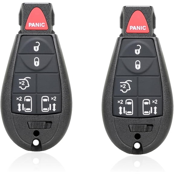 2Pcs Replacement Keyless Entry Remote Car Key Fob M3N5WY783X 433Mhz 6 Button for 2008-2014 Grand Caravan, for 2009-2010 Journey, Ram 1500 2500 3500 4500