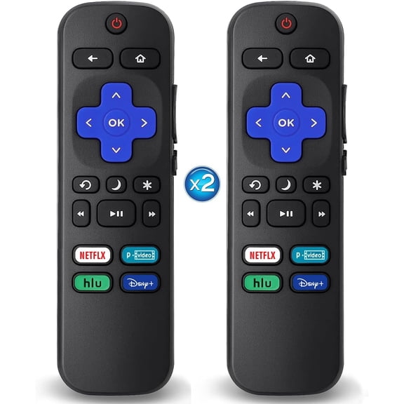 2Pcs Replacement Remote Control Compatible for TV, Universal Remote Fit for Hisense/Onn///Element/Philips/Hitachi/JVC///Sanyo/LG Series Smart TVs (Not for Stick & Box)