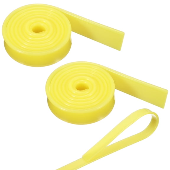 2Pcs Replacement Rubber Squeegee, 41 Inch Household Silicone Squeegee Blade Refill Durable and Easy to Install for Glass Cleaning, Windows, Shower Doors, Mirror & Car Glass, Yellow