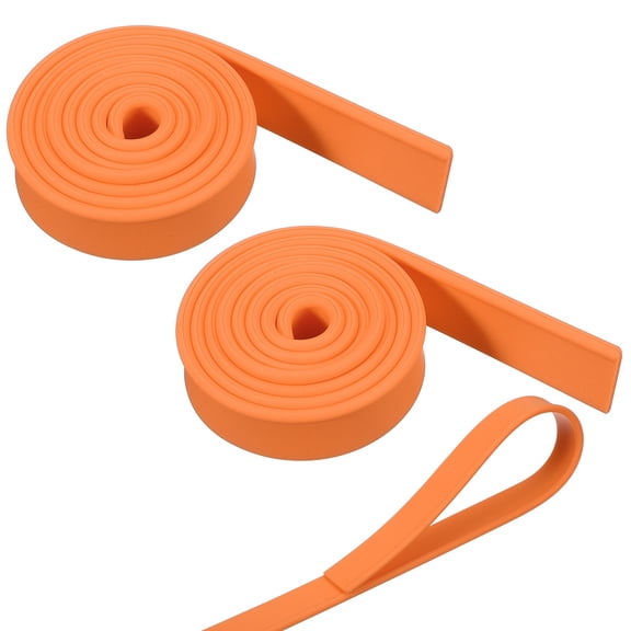 2Pcs Replacement Rubber Squeegee, 41 Inch Household Silicone Squeegee Blade Refill Durable and Easy to Install for Glass Cleaning, Windows, Shower Doors, Mirror & Car Glass, Orange
