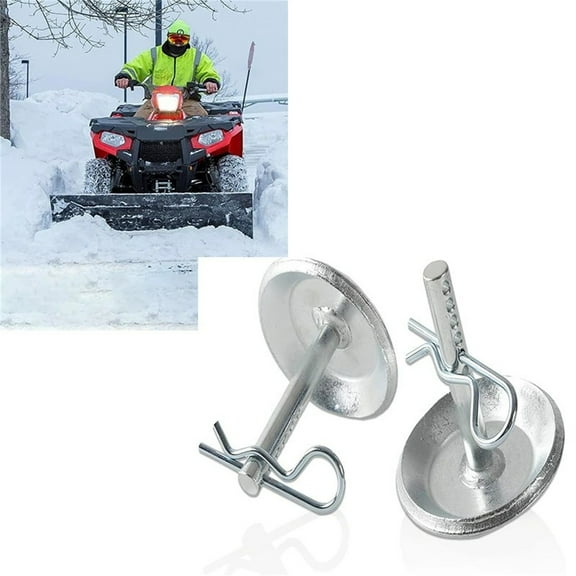 2Pcs Replacement Snow Plow Skid Shoes - Replaces Part ATV UTV K-Plow Nos 2205071 and 2208864 - Hardened Steel Snow Plow Non-Slip Base - with Quick-Release Cotter Pins