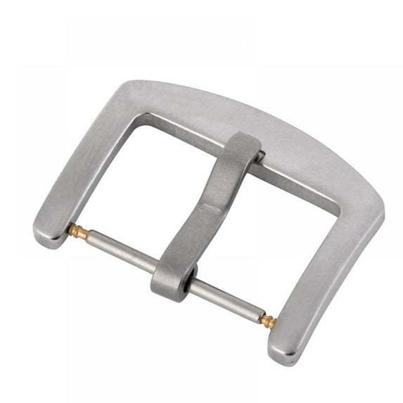2Pcs Replacement Steel Buckle for Watch Bands - Leather Watch Straps Clasp in 16mm- Silver