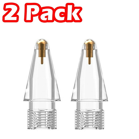 2Pcs Replacement Tip for Apple Pencil Gen 1/2 iPad Stylus Pen Nib, Clear