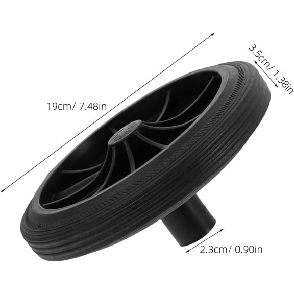 2Pcs Replacement Trash Can Wheels Heavy-Duty Rubber Wheels for Easy Mobility Swivel Casters with Double Brake for Indoor and Outdoor Use