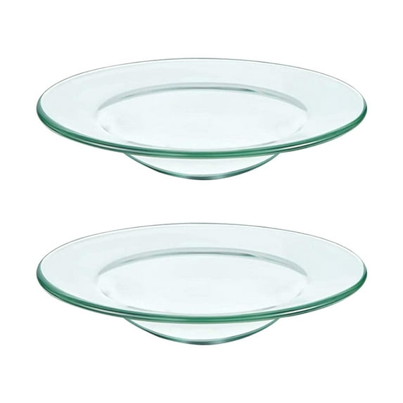 2Pcs Replacement Wax Warmer Dish Oil Warmer Dish Replacement Glass Dish Wax Burner Glass Dish