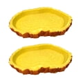 thumbnail image 1 of 2Pcs Reptile Feeding Bowls Simulation Stump Ring Design Easy to Clean Lizard Drinking Waterer Climbing Pet Drinking Tray, 1 of 7