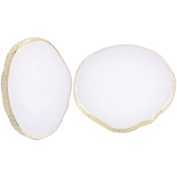 2Pcs Resin Imitation Agate Color Palette Makeup Cosmetic Nail Art Tool Oval 8.95x10x0.75cm