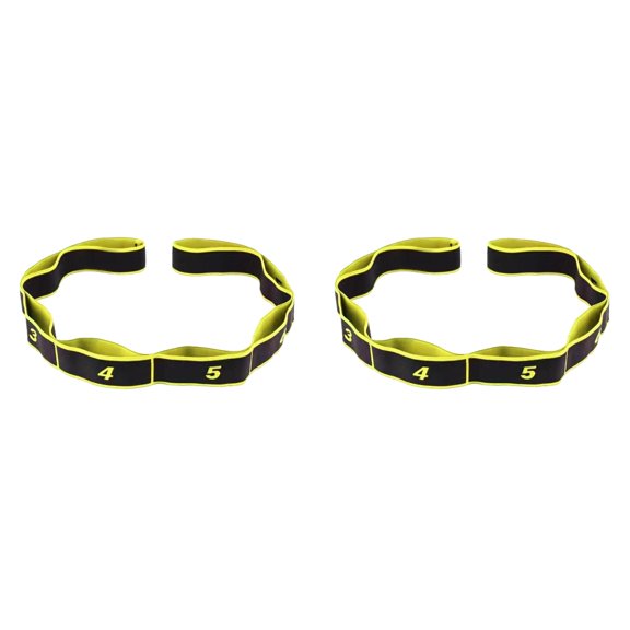 2Pcs Resistance Bands Set, 8 Sections Elastic Tension Rope Numbered for Glutes Yoga Pilates, Versatile Fitness Exercise Pull Strap for Dance Gymnastics Strength Training and Stretching