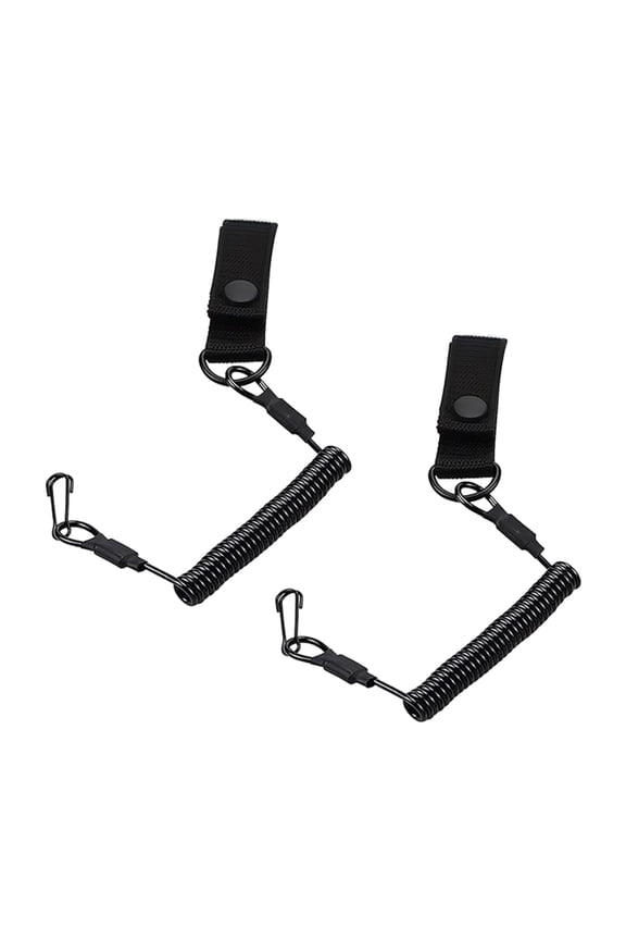 2Pcs Retractable Keychain for Climbing, Camping and Outdoor Secure Spring Lanyard Coiled Anti-Lost Lanyard