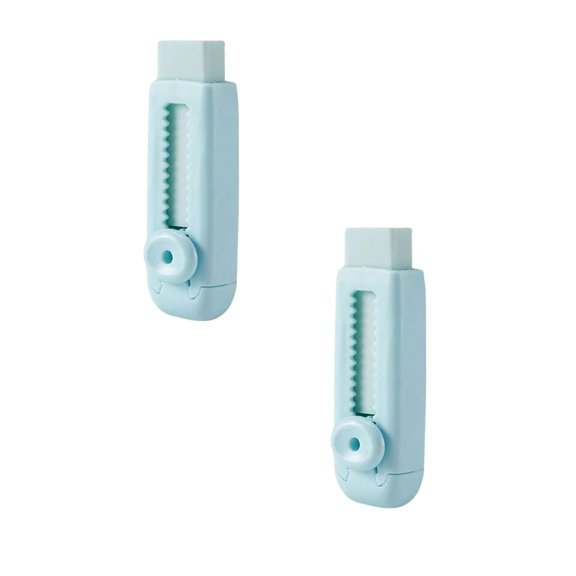 2Pcs Retractable Push Pull Eraser No Crumble No Design For Precision Erasing Perfect For Students Use Office&Craft&Stationery