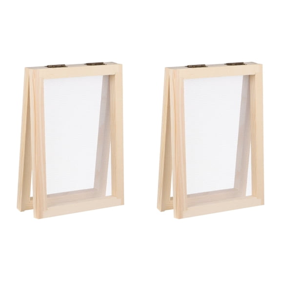 2Pcs Reusable Paper Making Frame Screen Handcraft Tool for Handmade Stationery Recycled Art Projects and Crafts