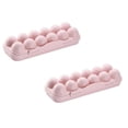 thumbnail image 1 of 2Pcs Reusable Egg Carton With Lid 12 Grid Stackable Fridge Egg Holder Tray For Kitchen Restaurant & Camping Storage Storage Containers Practical Home Decor, 1 of 4