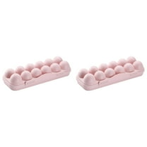 2Pcs Reusable Plastic Egg Carton With Lid 12 Grid Stackable Fridge Egg Holder Tray For Kitchen Restaurant & Camping Storage Storage Containers