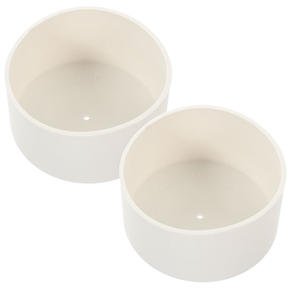 2Pcs Reusable Silicone Bottle Boot White Nonslip Cover Suitable for Various Cup Sizes