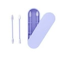 thumbnail image 1 of 2Pcs Reusable Silicone Ear Swabs with Case Ear Cleaning Cosmetic Silicone Buds Swabs Sticks Double-headed For Cleaning Makeup, 1 of 10