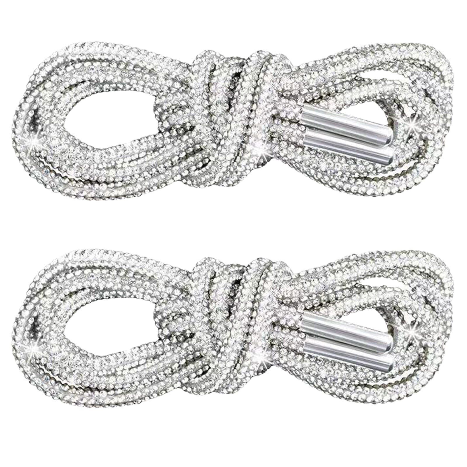 2Pcs Rhinestone Glitter Shoelace, Crystal Round Hoodie String Ropes ...